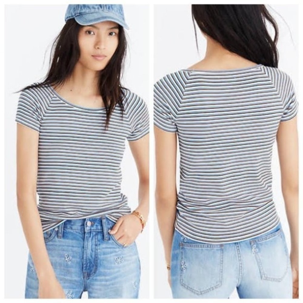 Madewell Canal Top in Stripe Extra Small